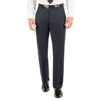 J by Jasper Conran J by Jasper Conran Blue pindot plain front tailored fit business suit trouser